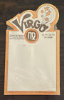 Vintage Virgo Note Pad Scratchpad 1981 Horoscope Astrology Zodiac 50 Sheets NOS