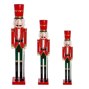 Soldatino Schiaccianoci Natalizio in Legno con Decorazioni Multicolore 60-80-120 - Imagen 1 de 6