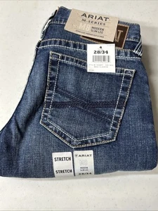 Ariat M8 Gage Modern Slim Leg Mens Jeans 28x34 Silverton Western Cowboy New - Picture 1 of 12