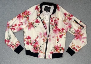 Sanctuary Woman’s Floral Bomber Jacket Light Weight Size Small New With Tags - Picture 1 of 5