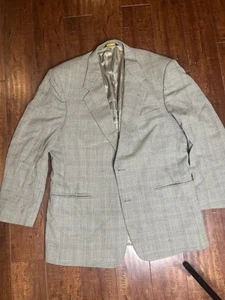 Vintage Pierre Cardin Men’s Black & White 100% Wool Woven Tweed Blazer  - Picture 1 of 9