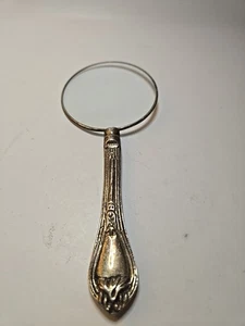 Antike viktorianische Vergrößerungsglas mit Sterlingsilbergriff verziert - Bild 1 von 4