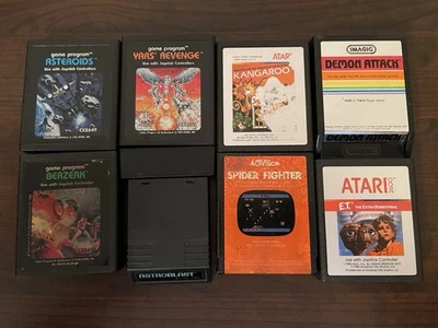 Lot of 8 Atari 2600 Video Games, Kangaroo, Yars' Revenge, Berzerk, Tested, READ! - Image 1 of 4