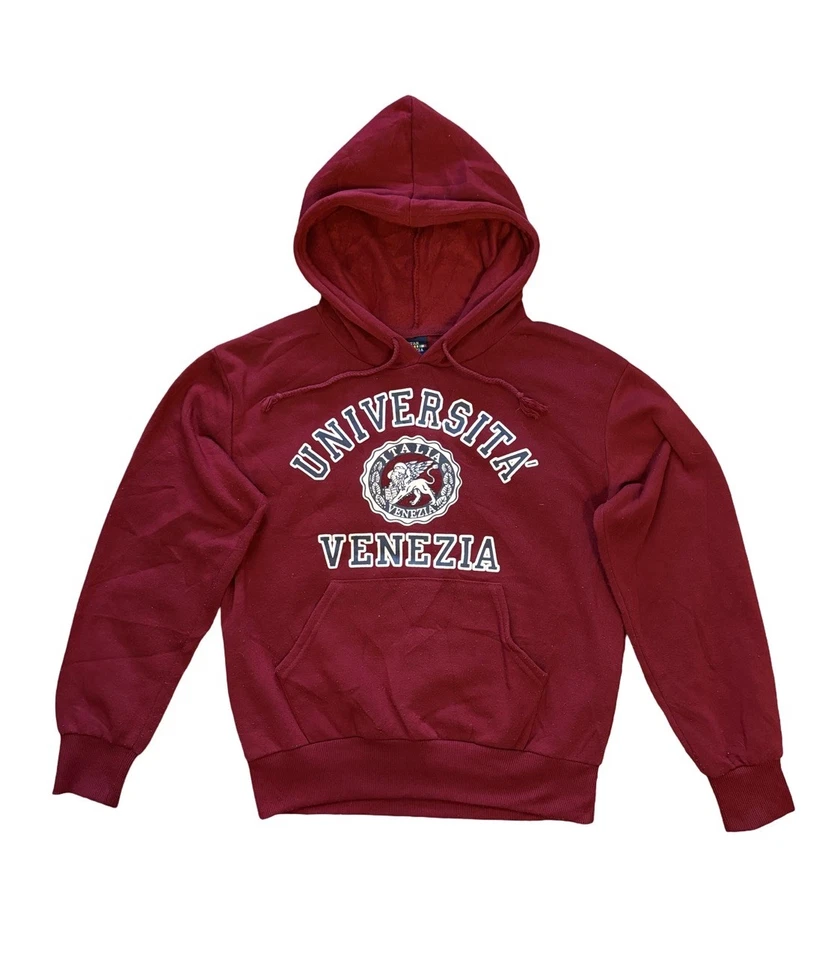 Sudadera con capucha suéter borgoña Star Venezia Universitá Venezia Italia para mujer talla XS Foto 1 de 4