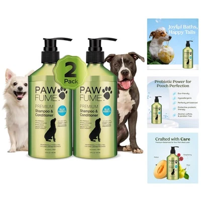 Nourishing Probiotic Shampoo & Conditioner for Dogs - Calms Itchy Skin, 2-Pack Foto 1 de 4