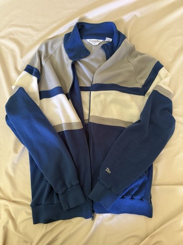 Giacca da pista vintage Christian Dior anni 90 Y2K zip manica logo colorblock