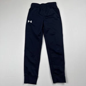 Under Armour Boys Sweatpants Navy Size 7 Logo Athletic Pants - Picture 1 of 17