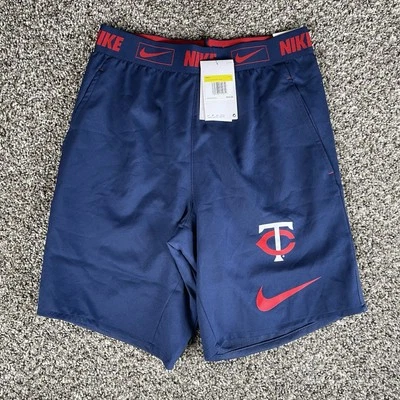 Nike Men’s Small Minnesota Twins Authentic Collection Shorts Navy Blue 9” NEW - Image 1 of 4