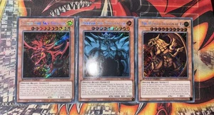 YUGIOH! Ägyptischer Gott SET - Slifer Obelisk Ra - Secret Rare SBCB 1. Auflage NM - Bild 1 von 1