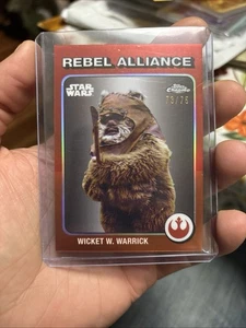 WICKET W. WARRICK REBEL ALLIANCE 1975 TRIBUTE #73/75 2025 TOPPS CHROME STAR WARS - Picture 1 of 4