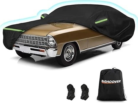 Car Cover Fit For Chevrolet Nova 1969-1974 All Weather with Driver Side Zipper Foto 1 de 4