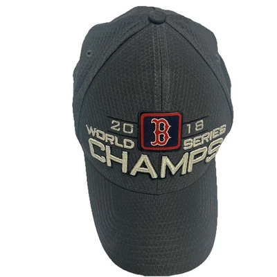 Boston Red Socks New Era  39Thirty MLB  2018 World Series Champs Hat Gray Size L - Image 1 of 4