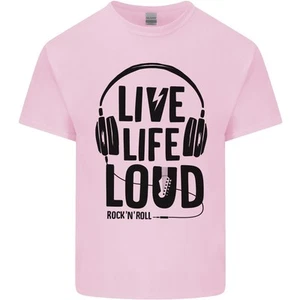 Live Life Loud Rock n Roll Guitar Music Kids T-Shirt Childrens - Picture 1 of 21