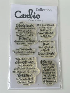 Card-io Collection Combinations Sentiments Winter Wishes 3 Christmas Stamps - Picture 1 of 6