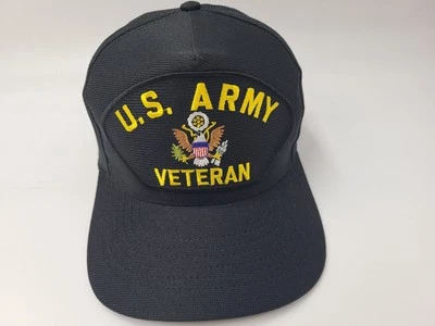 Boné Snapback Vintage Exército dos EUA Veterano Crista de Águia Brasão Militar dos EUA - Imagem 1 de 4