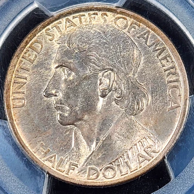 Toned Silver 1934 Boone 50c Half Dollar Commemorative | PCGS MS64 - Image 1 of 3