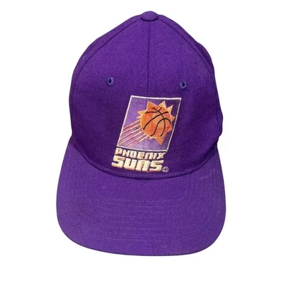 Vintage Phoenix Suns Hat Cap Fitted Mens 7 1/4 Purple NBA Basketball Starter 90s - Image 1 of 4