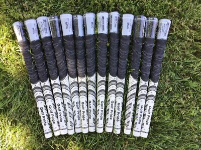 SET OF 13 Golf Pride Standard Decade Multi-Compound Grip - White/Black - Image 1 of 4