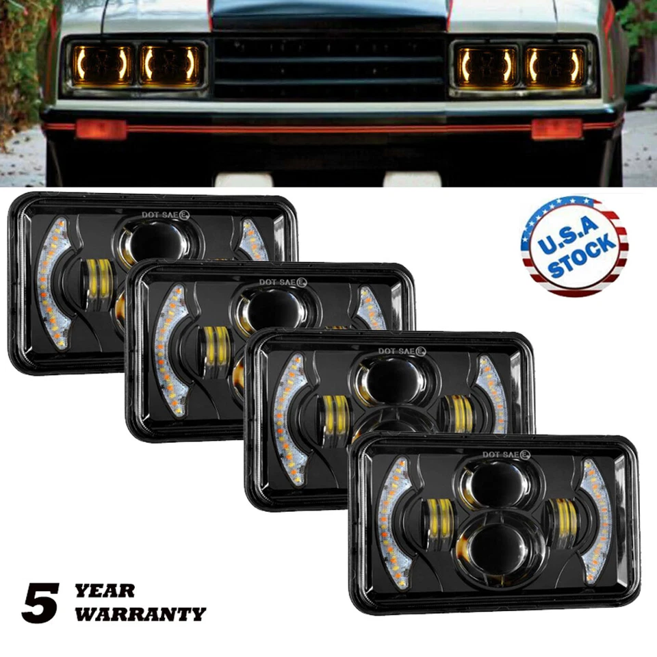 Faros LED DOT 4x6 Hi/Lo DRL bombilla sellada para Buick Electra Regal/Cadillac Foto 1 de 4
