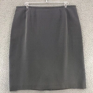 Falda Kasper Mujer 18 Plus Negra Blanca Rodilla Recta Lápiz Oficina Carrera Trabajo - Imagen 1 de 10