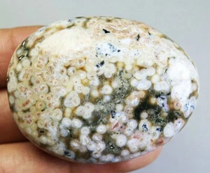 Natural Round Eye Ocean Jasper Agate Quartz Crystal Palm Stone Mineral Specimen - Picture 1 of 10
