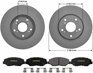 Front Brake Rotors & Ceramic Pads Kit for Honda Element CR-V Goodyear PRK59786F