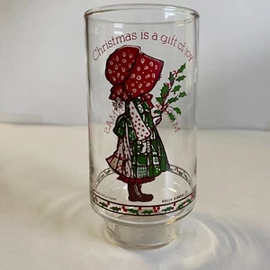 Holly Hobbie Coca Cola Merry Christmas Glass - Christmas is a Gift of Joy - 16oz - Picture 1 of 9