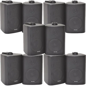 10x 120W Schwarz Wandmontage Stereo Lautsprecher 6,5 Zoll 8 Ohm Premium Heim Audio Musik - Bild 1 von 12