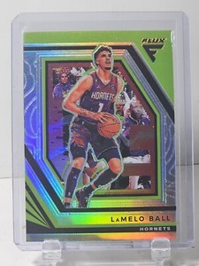 🔥2022-23 PANINI Flux  LaMelo Ball HORNETS Green SILVER PRIZM🔥
