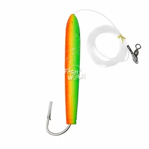 Mexican Flag 6" Fishing Cedar Plugs Rig Zucchini tuna Wood Lure w/ 10/0 hook lot - Picture 1 of 8