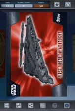 Star Wars Card Trader TLJ Vehicles & Ships Red First Order Dreadnaught Epic 97cc