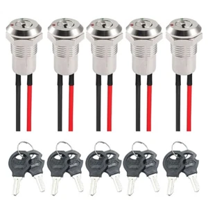 5 Pre Wired Metal Key Switches Designed for Easy Operation and Security - Picture 1 of 11