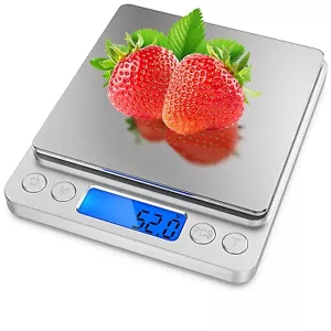 Digital Scale 3000g x 0.1g Jewelry Gold Silver Coin Gram Pocket Size Herb Grain - Picture 1 of 12