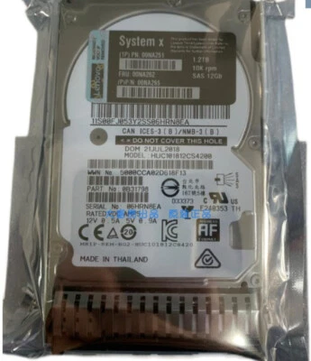 IBM/Lenovo 00NA261 00NA262 00NA265 1.2TB 10K 12G 2.5" G3HS SAS HARD DRIVE - Image 1 of 2