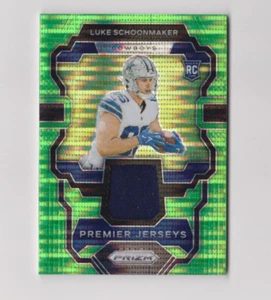 2023 Prizm Luke Schoonmaker Premier Jerseys Neon Green Pulsar ROOKIE RC PJ-LS - Picture 1 of 1