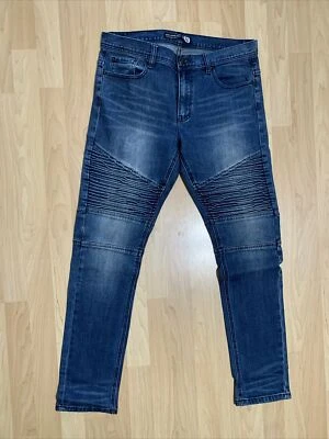 Мужские узкие прямые джинсы ХЛОПОК размер 34x31 Moto - Изображение 1 из 3