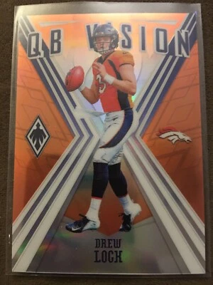 2019 Panini Phoenix DREW LOCK QB Vision Orange /99 Rookie Denver Broncos - Image 1 of 2