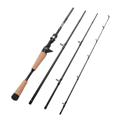 4 Pieces Travel Casting Rod Graphite Baitcasting Fishing Rod Portable Fishing... - Image 1 of 4