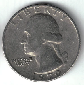 USA - 1970P - Washington ¼ $ - Heraldic Eagle - Rare, No Mint Mark - #19726 - Picture 1 of 2