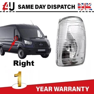 LENTE INDICADOR ESPEJO RETROVISOR ALA TRANSPARENTE LADO DERECHO PASAJERO PARA FORD TRANSIT MK8 - Imagen 1 de 6