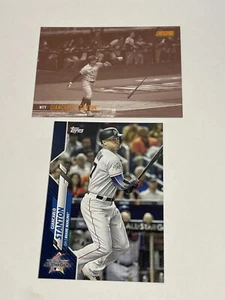 Lotto 2 Giancarlo Stanton 2021 Stadium Club Sepia & Topps Walmart blu spedizione gratuita - Foto 1 di 3