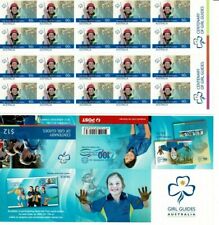 Stamps Australia 2011 Girl Guides 100th year peel & stick booklet pane of 20