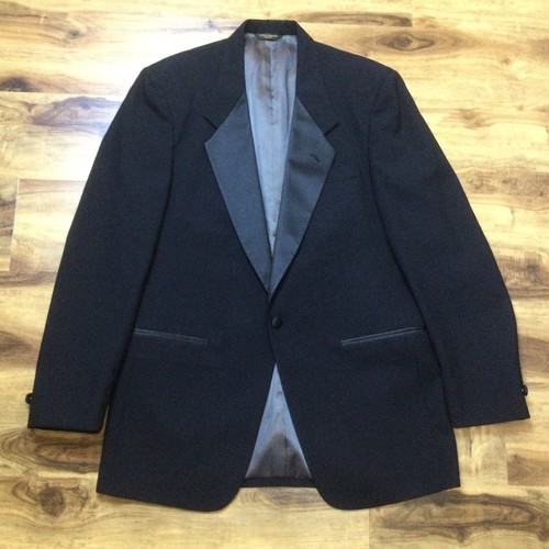 Giacca da smoking vintage Christian Dior Le Connaisseur uomo 42 XL lana nera USA ottime condizioni