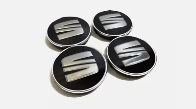 4 Tapacubos originales SEAT 56mm Tapacubos Tapacubos Compatible Para Ibiza León Foto 1 de 4