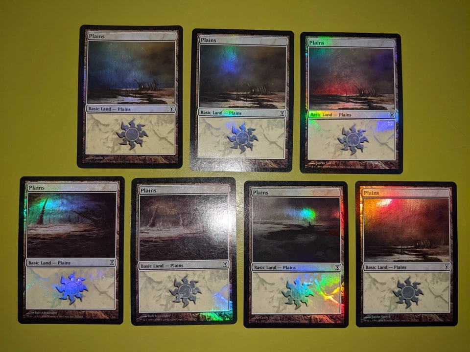 7 FOIL Plains Time Spiral #282, #283 and #284 Magic the Gathering MTG - Image 1 of 1