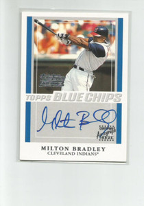 2003 TOPPS BLUE CHIPS AUTOGRAPHS #MB MILTON BRADLEY