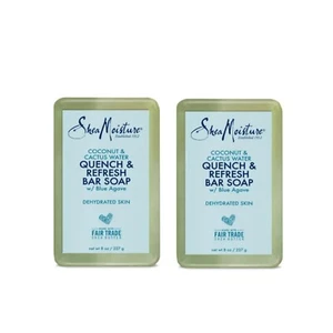 Jabón en barra de karité hidratante de coco y cactus para calmar y refrescar 8 oz paquete de 2 - Imagen 1 de 3