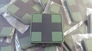 MEDIC CROSS EMT EMS 2D PVC PATCH - LOW VISIBILITY  - Picture 1 of 5