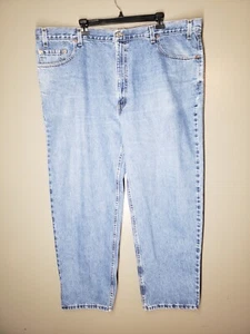 Levis Vintage Mens 550 Jeans Relaxed Fit Size 46x30 Cotton Made In USA Flaw - Picture 1 of 8