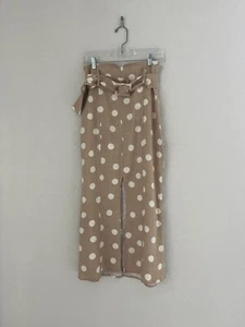 Zara Polka Dot Belted Linen Blend Zipper Size Small NEW - Picture 1 of 11